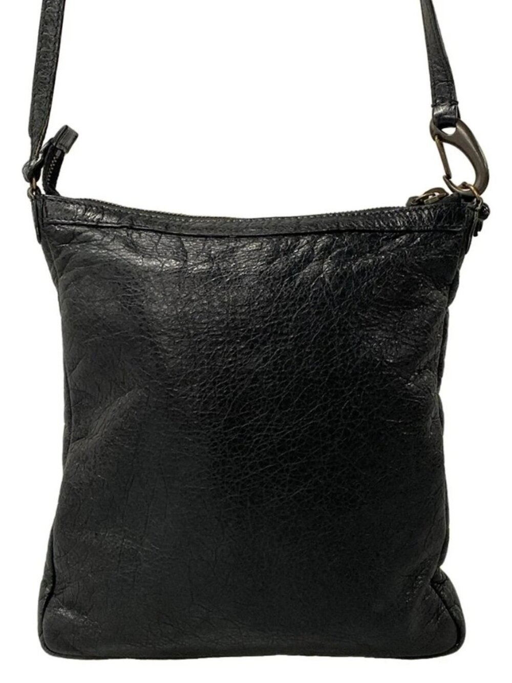 BALENCIAGA Classic Flat 310250 Black Leather Shoulder Bag - Picture 3 of 15